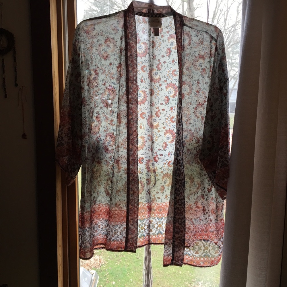 Floral 3/4 sleeve Kimono